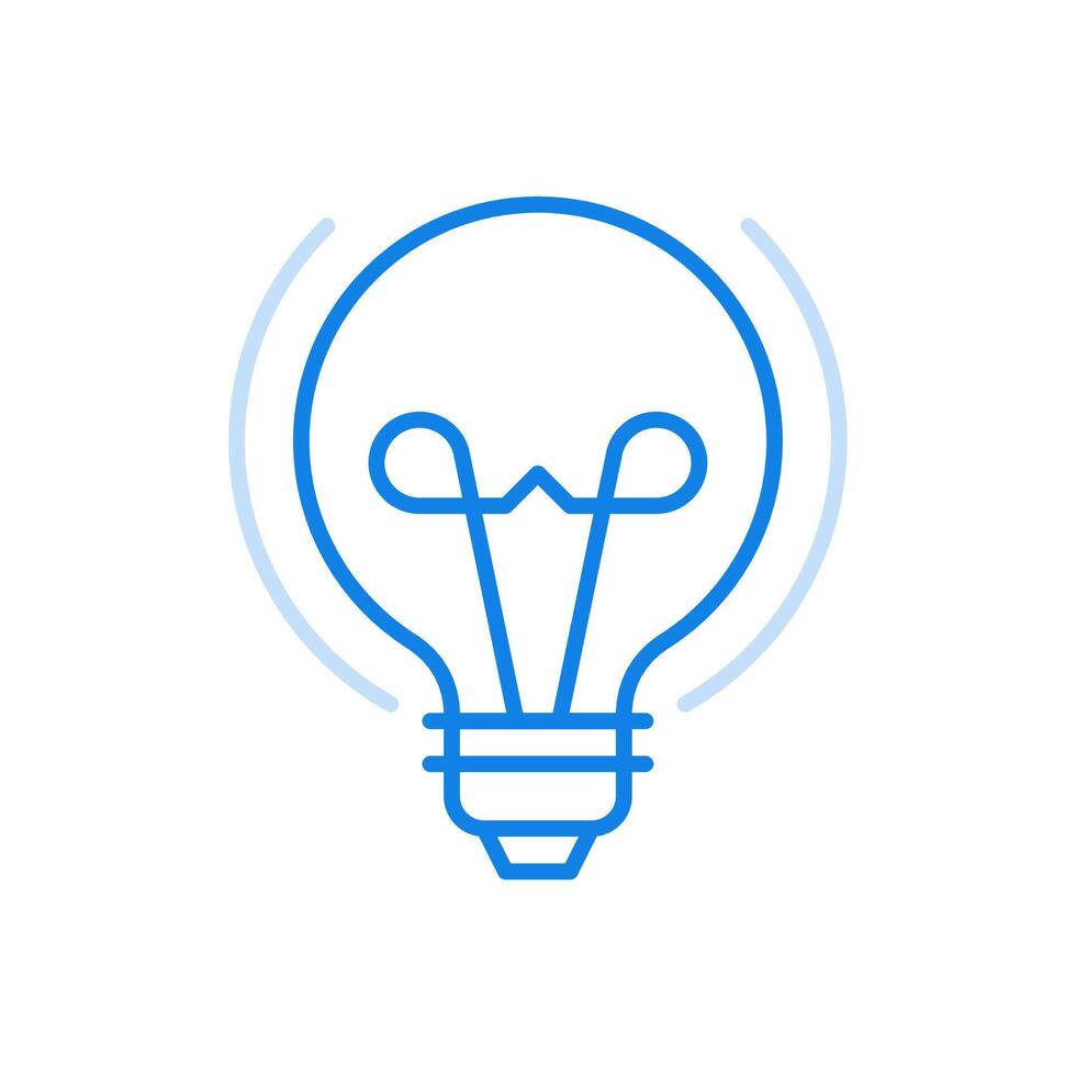 Electric light bulb line icon. Innovative technological invention of lighting and brilliance. vector