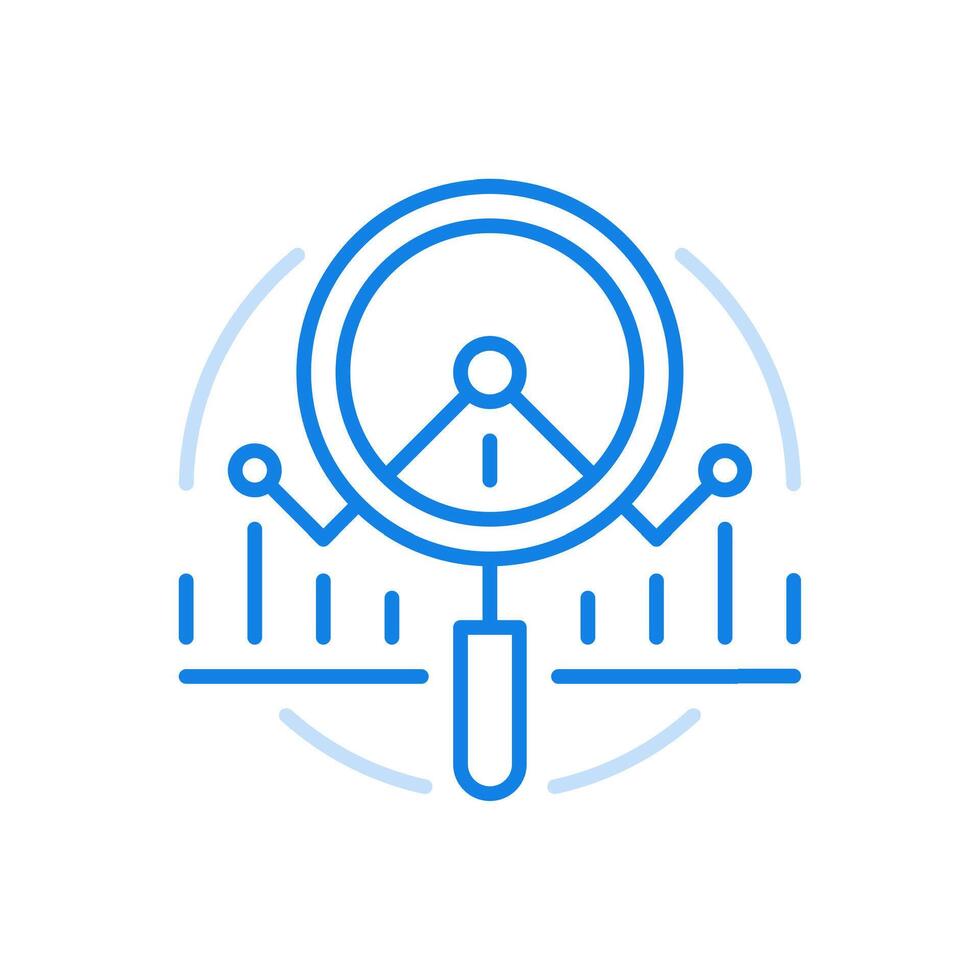Dynamics analysis business graph line icon. Financial market chart and investment fluctuations. vector