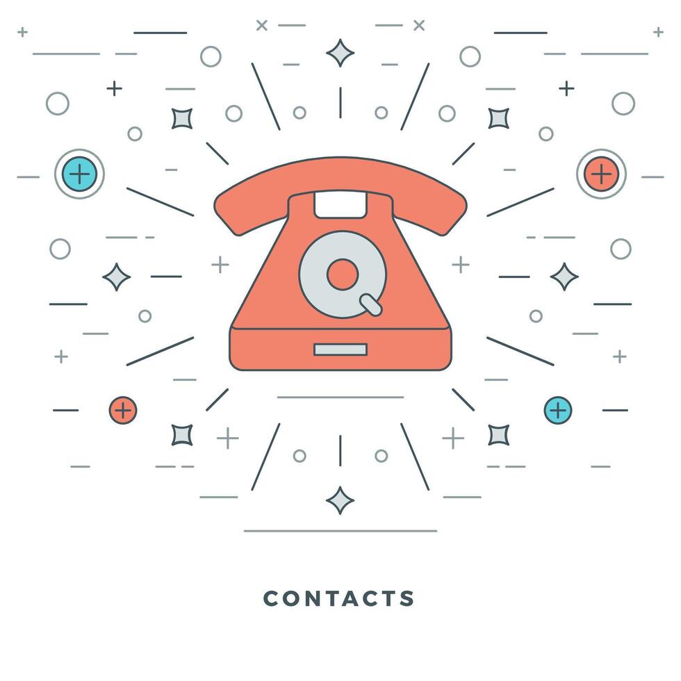 Flat line Business Concept illustration. Modern thin linear stroke icons. vector
