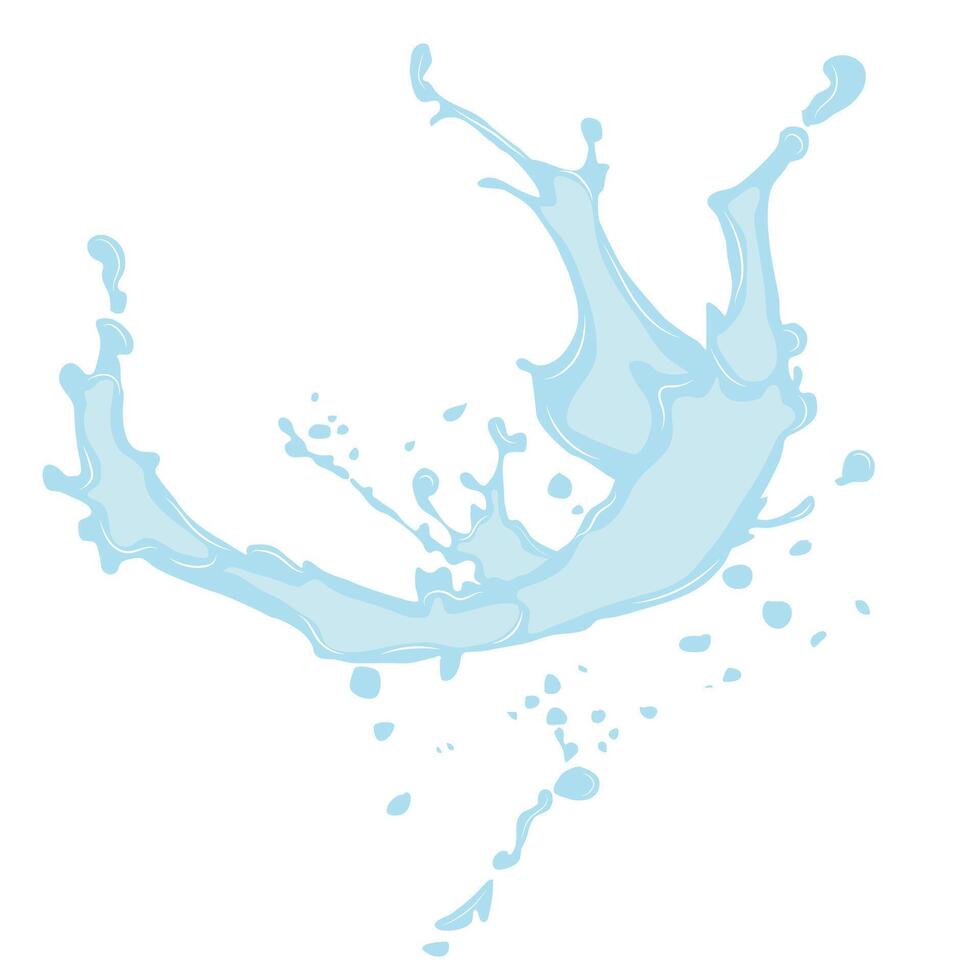 large splash of spilled liquid on the surface vector