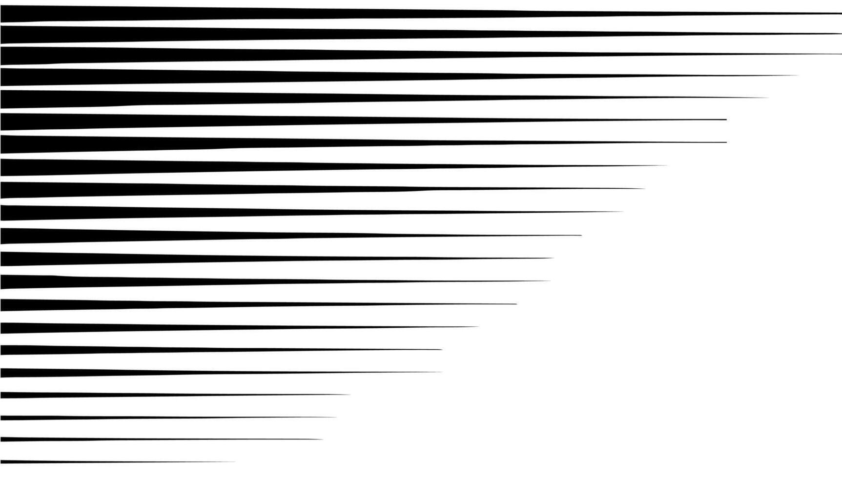 Horizontal line pattern. From thin line to thick. Parallel straight lines monochrome pattern geometric texture. Black streak. Faded dynamic backdrop. illustration vector
