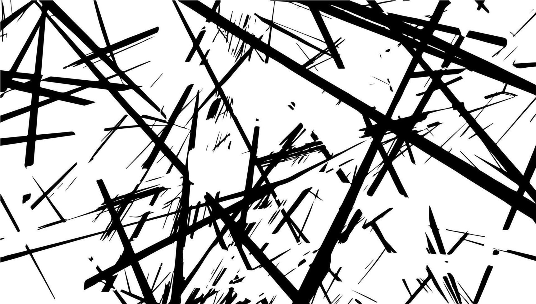 Random chaotic lines abstract geometric background. Irregular artwork and striped tangle. Unusual weird wallpaper and asymmetric effect illustration vector