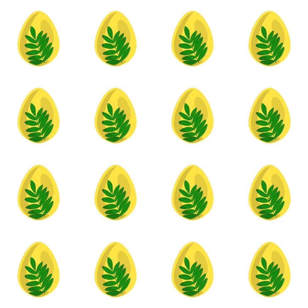 Illustration on theme seamless celebration holiday Easter with hunt colorful bright eggs vector