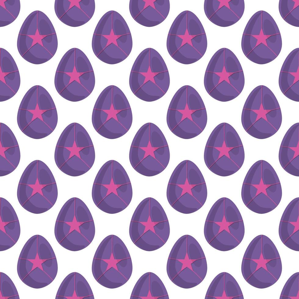 Illustration on theme seamless celebration holiday Easter with hunt colorful bright eggs vector