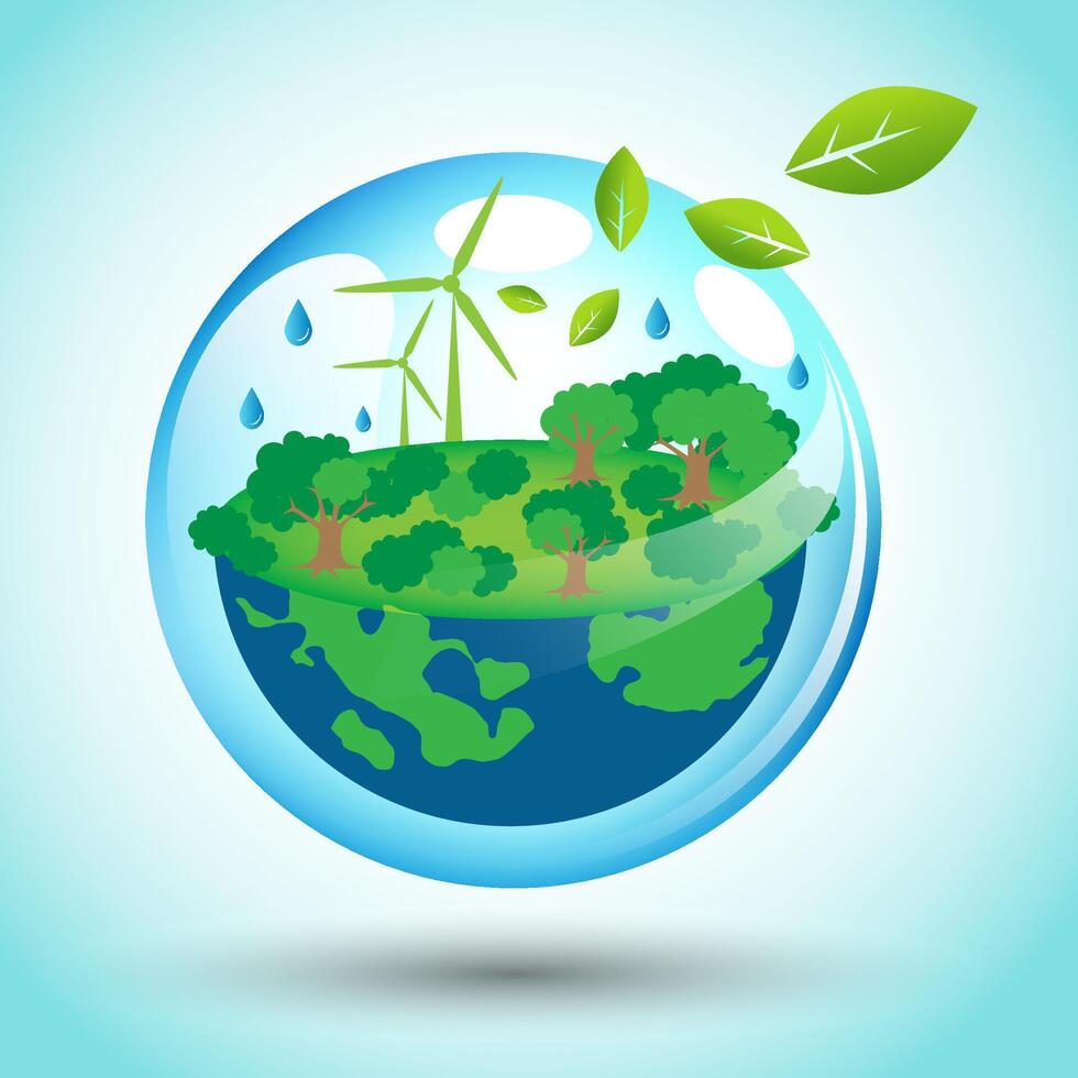 Eco friendly world for Earth Day vector