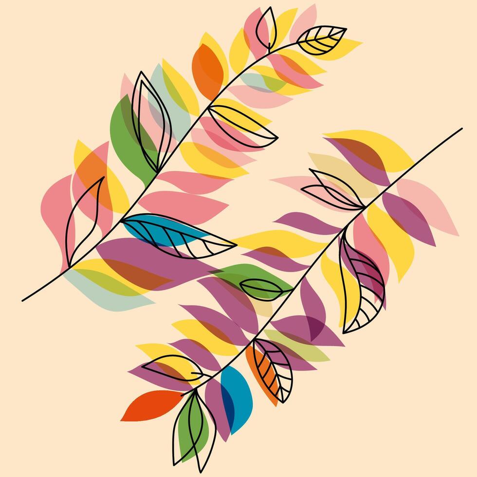 Colorful flower design . illustration in a minimalist style with Riso print effect. Design element for advertising, posters, prints for clothing, banners, covers, children's products, websites vector