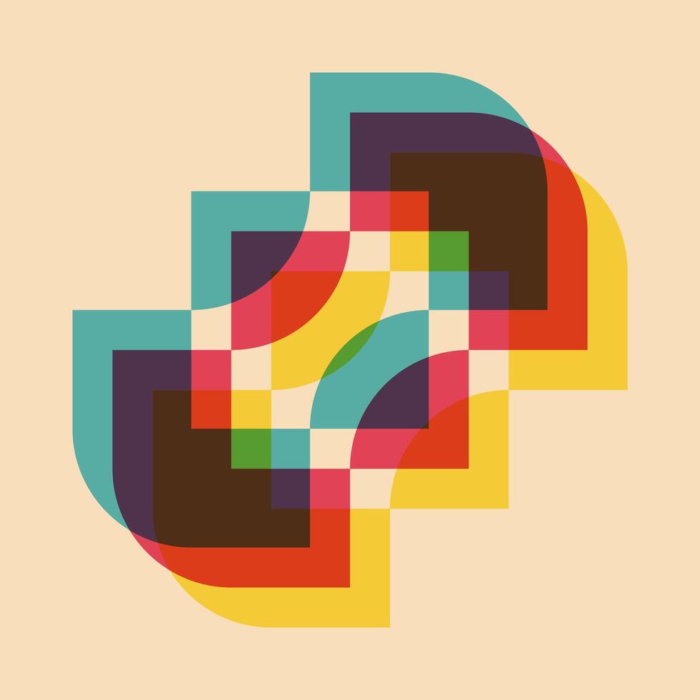 Geometric object with riso print effect. . Graphic element for fabric, textile, clothing, wrapping paper, wallpaper, poster. Graphic element. Perfect For your own decoration or design vector