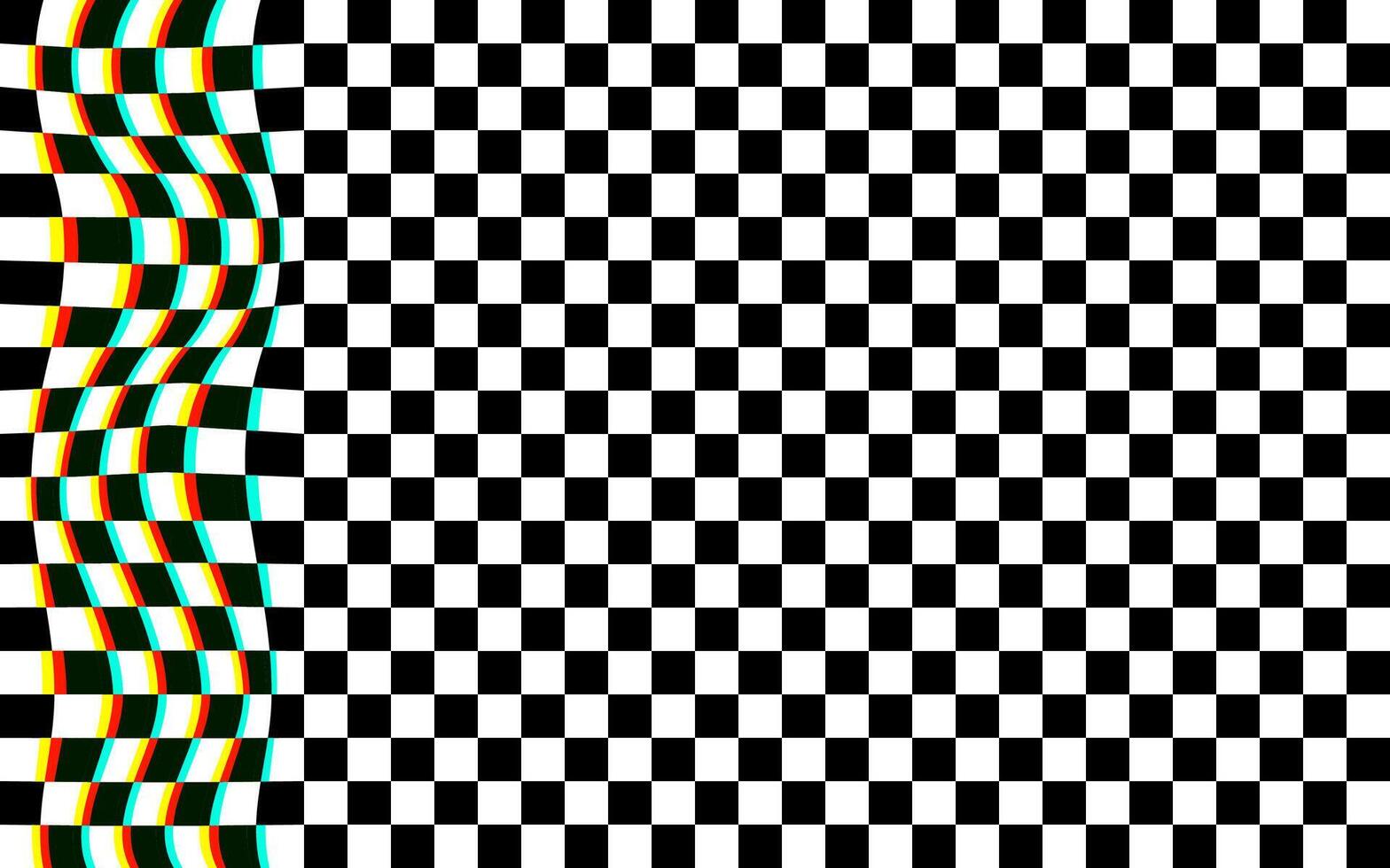 Psychedelic checkered background with glitch effect. Graphic element for fabric, textile, clothing, wrapping paper, wallpaper, poster. Graphic element. vector