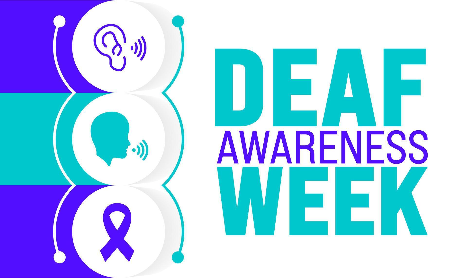 May is Deaf Awareness Week background template. Holiday concept. use to background, banner