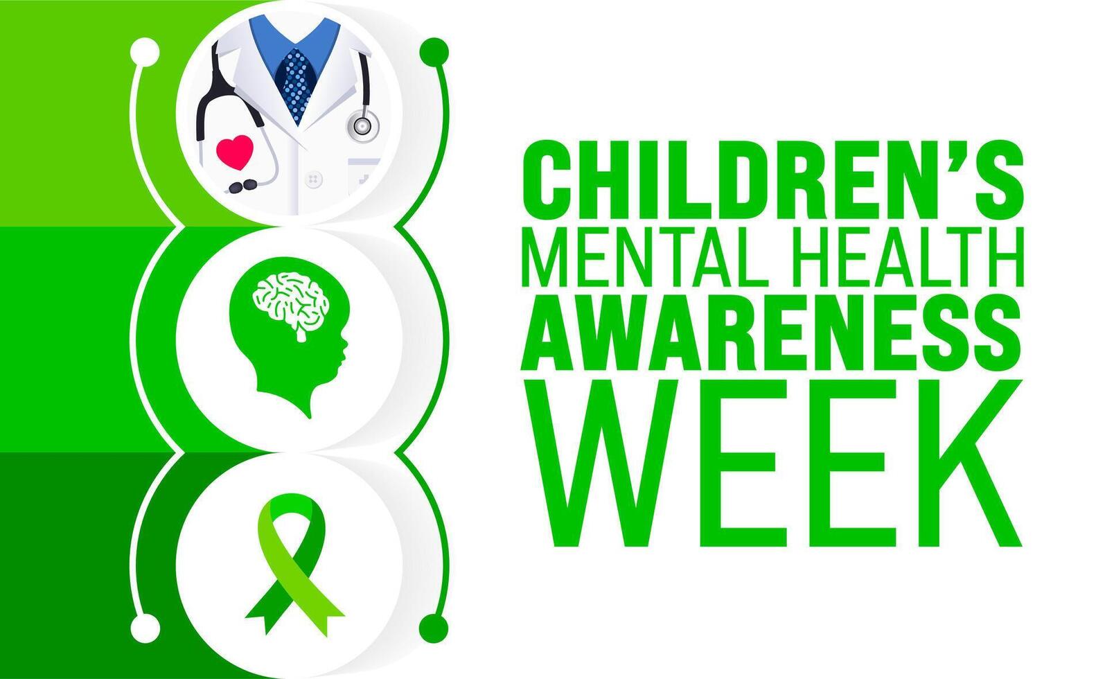 May is Childrens Mental Health Awareness Week background template. Holiday concept. use to background, banner, placard, card, and poster design template with text inscription vector