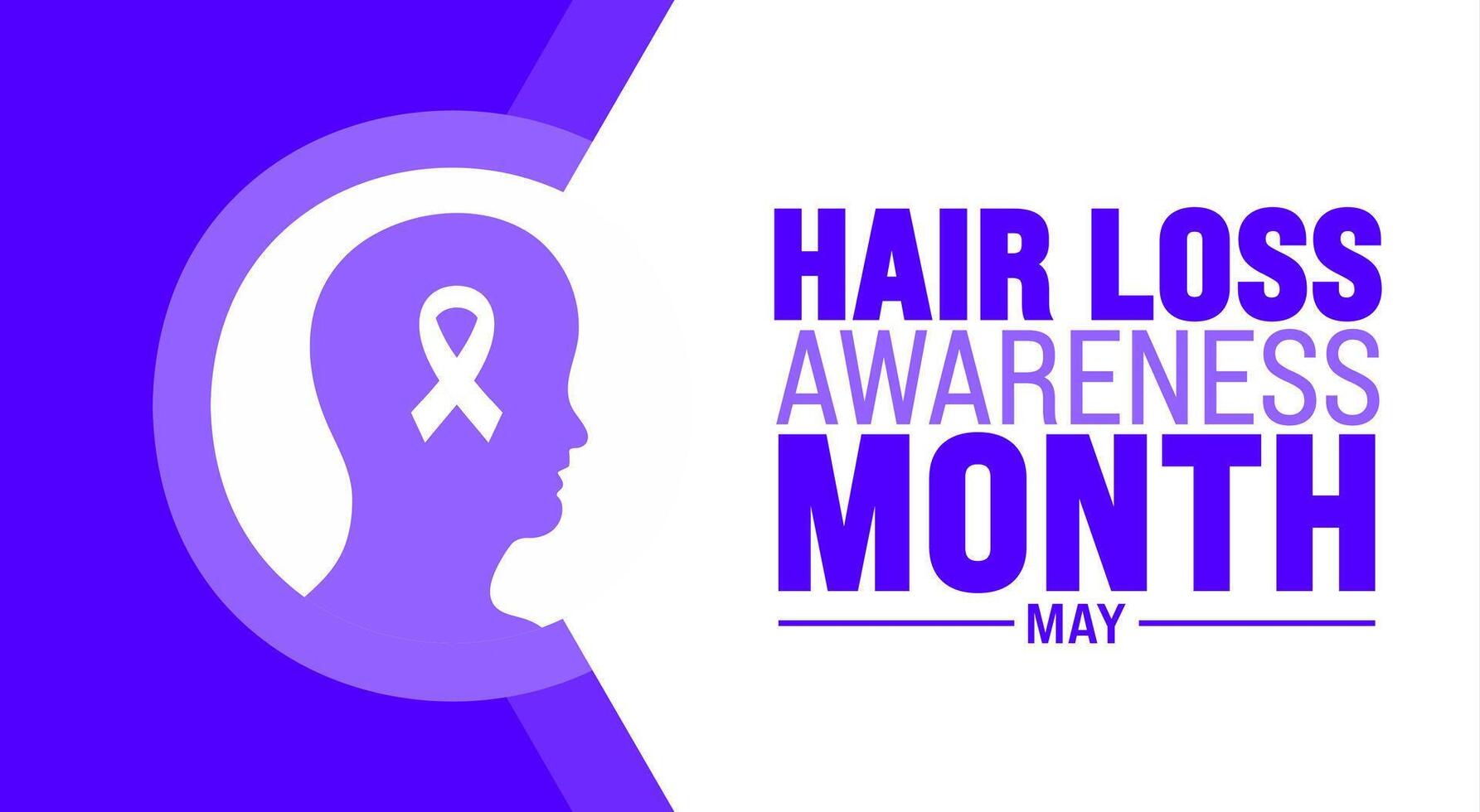 May is National Hair Loss Awareness Month background template. Holiday concept. use to background, banner, placard, card, and poster design template with text inscription and standard color. vector