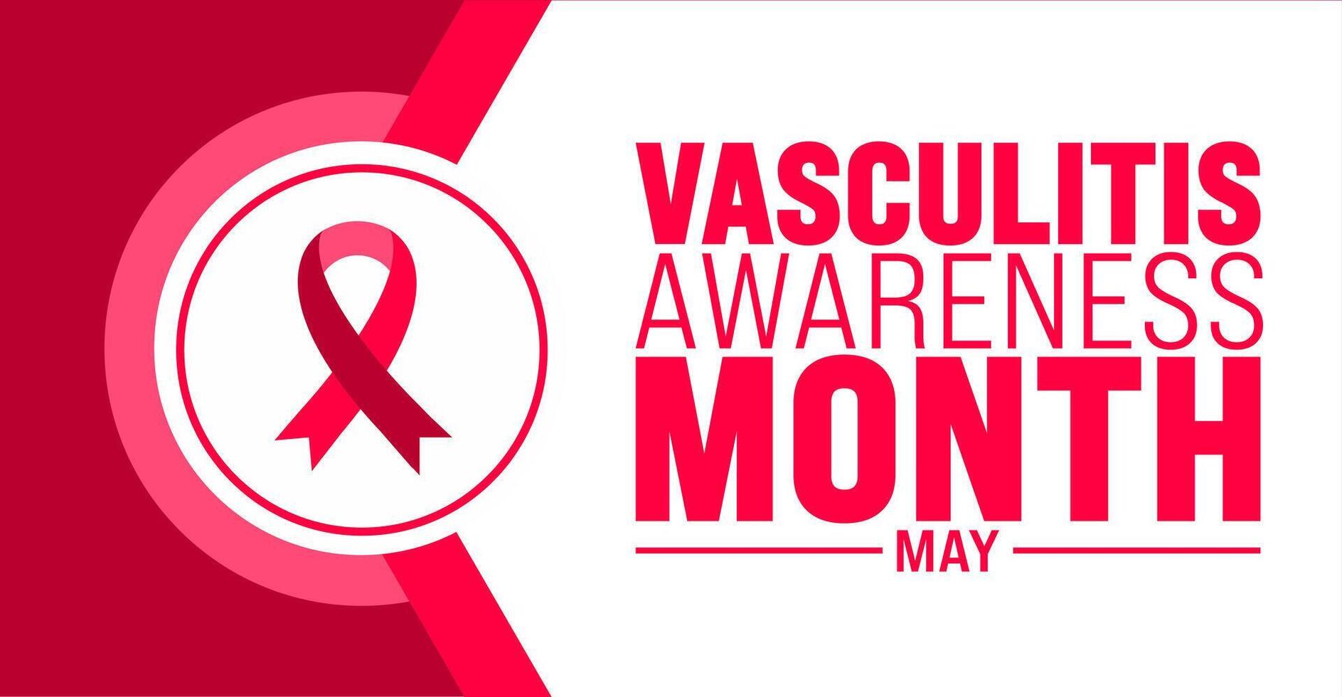 May is Vasculitis Awareness Month background template. Holiday concept. use to background, banner, placard, card, and poster design template with text inscription and standard color. vector