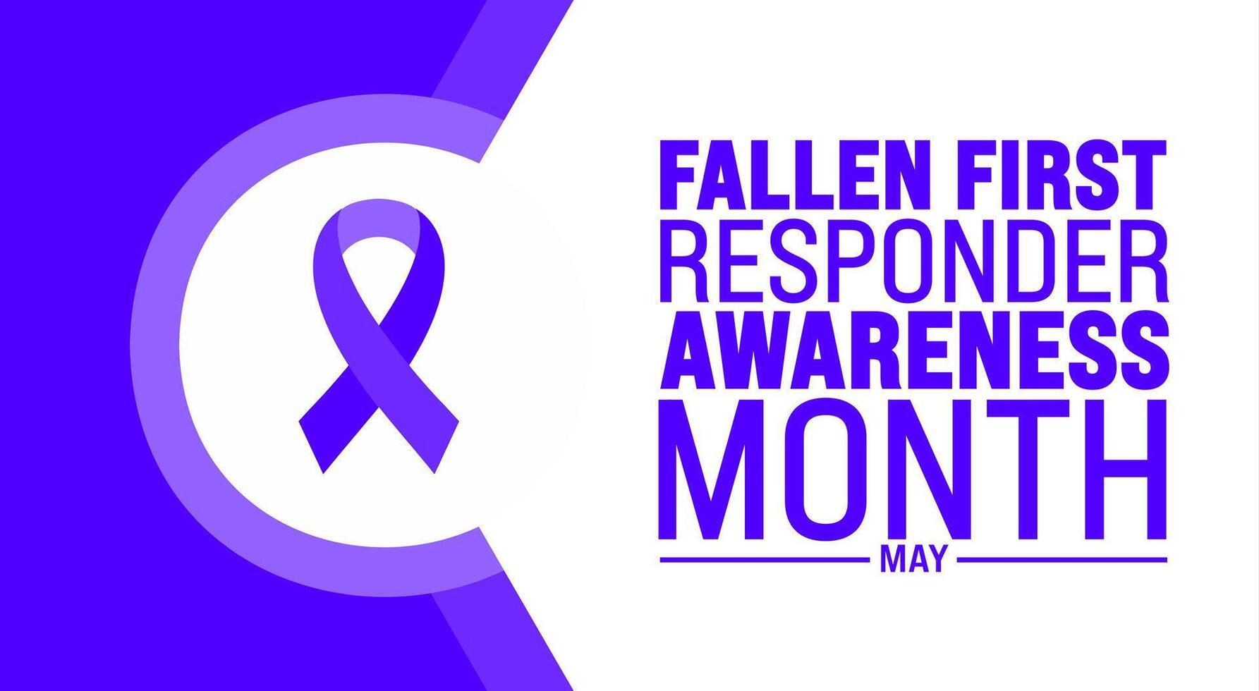 May is Fallen First Responder Awareness Month background template. Holiday concept. use to background, banner, placard, card, and poster design template with text inscription and standard color. vector