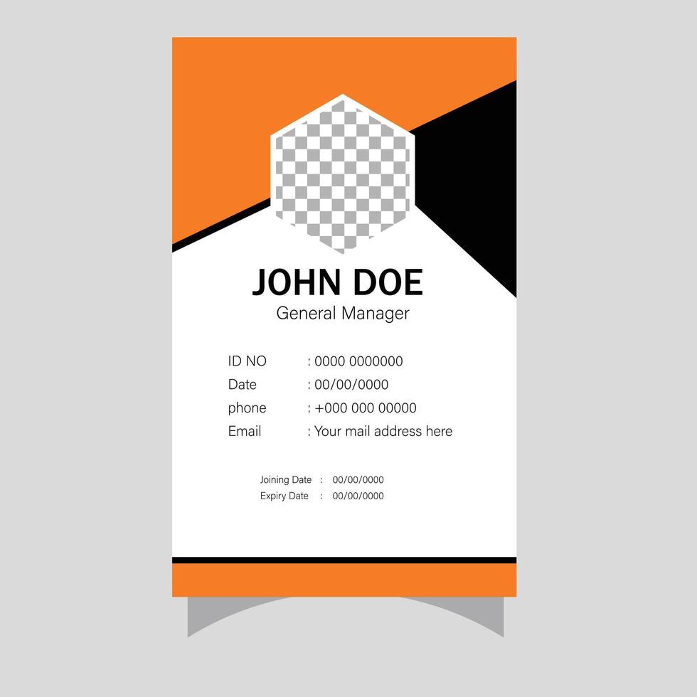 Id Card Design template Professional Identity Card Template for Employee free vector