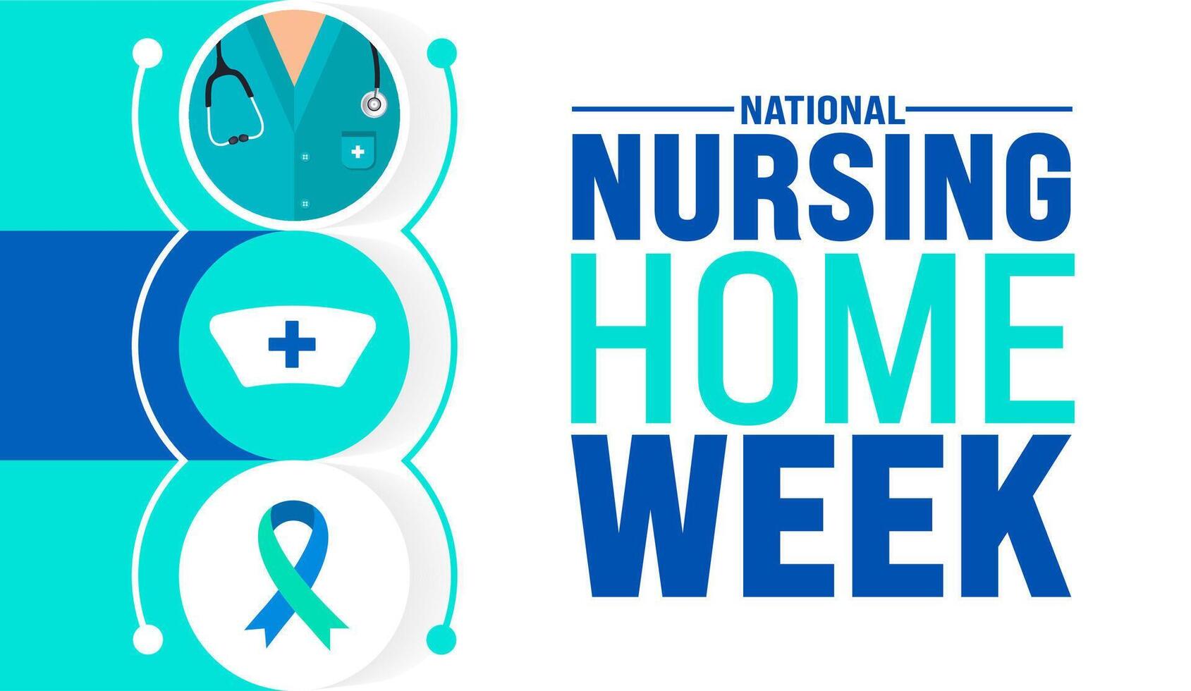 May is National Nursing Home Week background template. Holiday concept