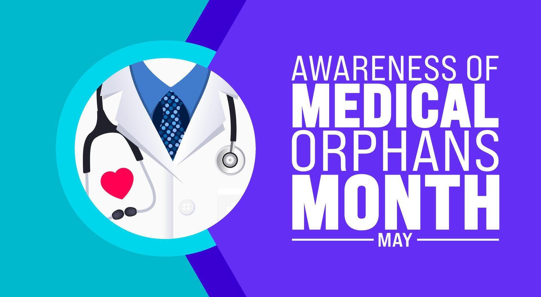 May is Awareness of Medical Orphans Month background template. Holiday concept. use to background, banner, placard, card, and poster design template with text inscription and standard color. vector