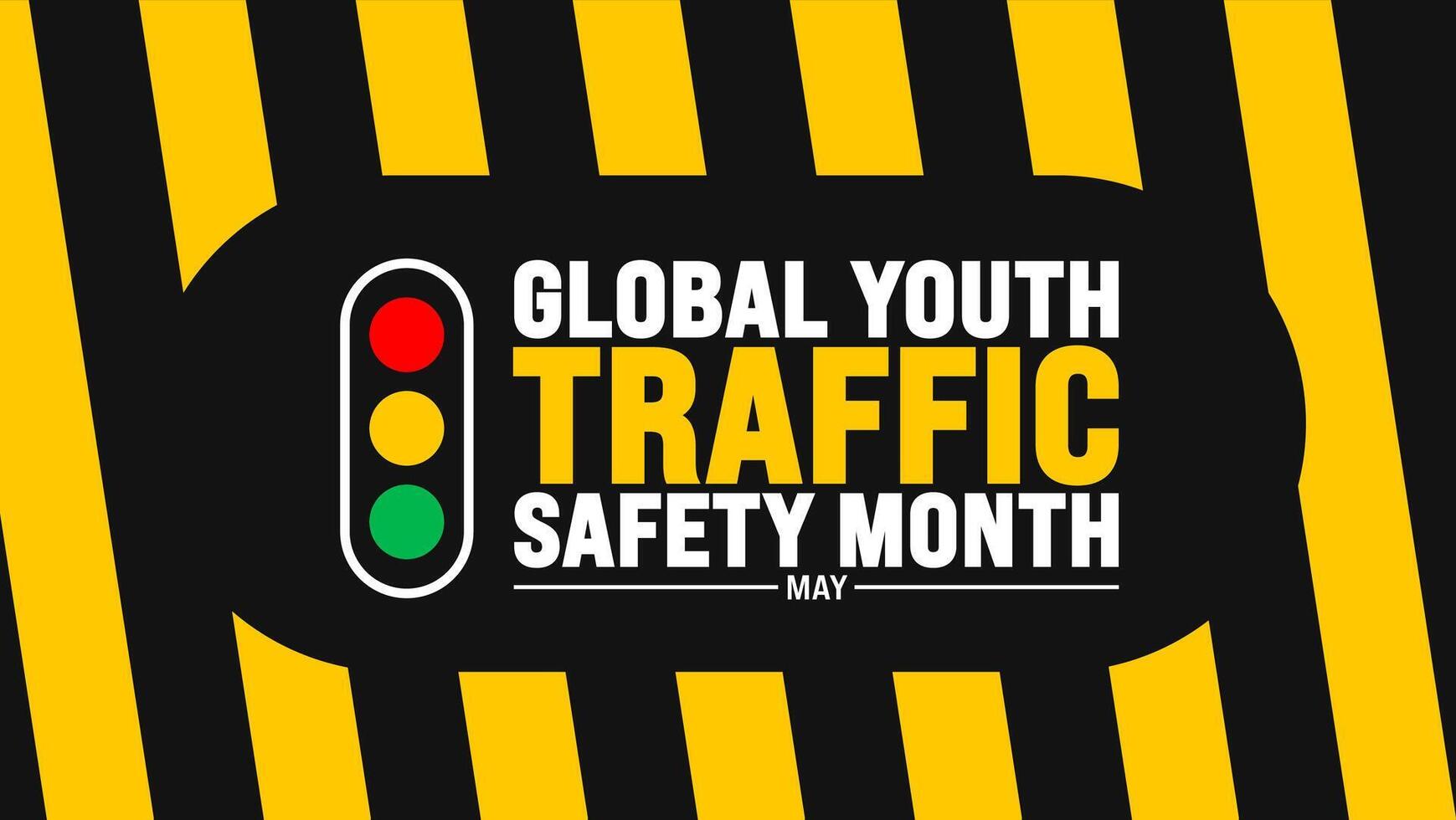 May is Global Youth Traffic Safety Month background template. Holiday concept. use to background, banner, placard, card, and poster design template with text inscription and standard color. vector