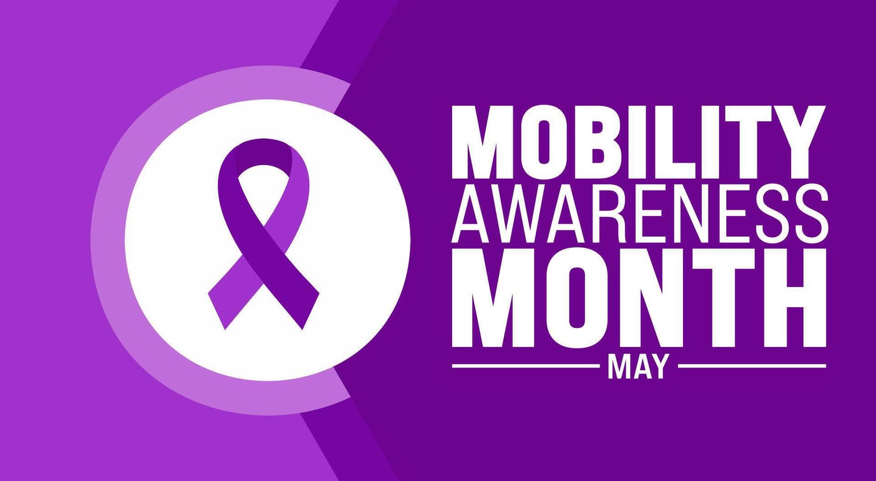 May is Mobility Awareness Month background template. Holiday concept. use to background, banner, placard, card, and poster design template with text inscription and standard color. vector