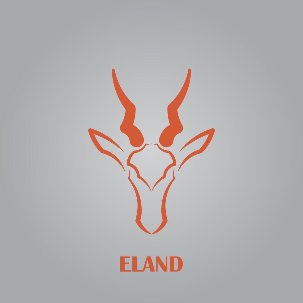 Eland head logo design vector