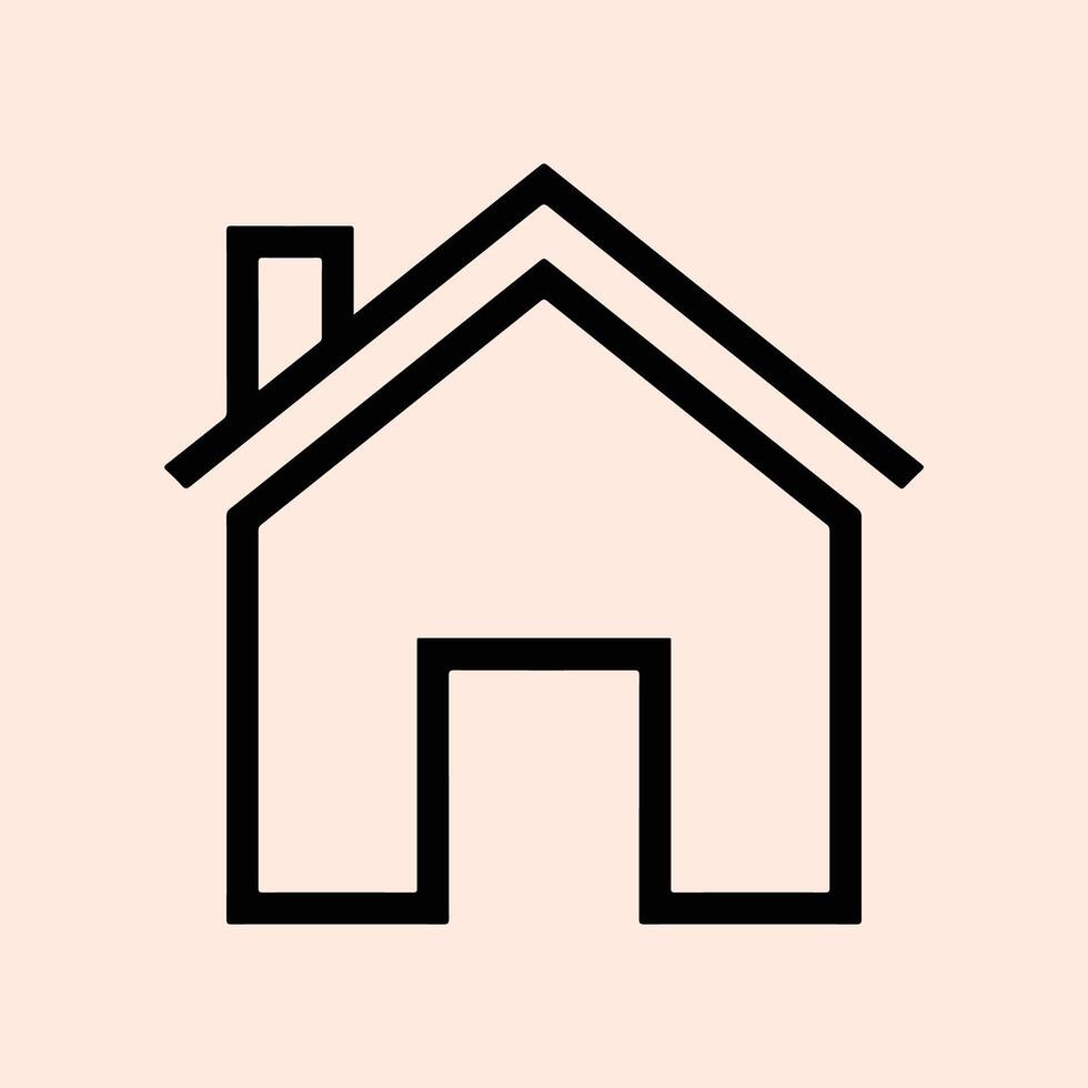 a house with a house icon the front and a house on the right side. vector