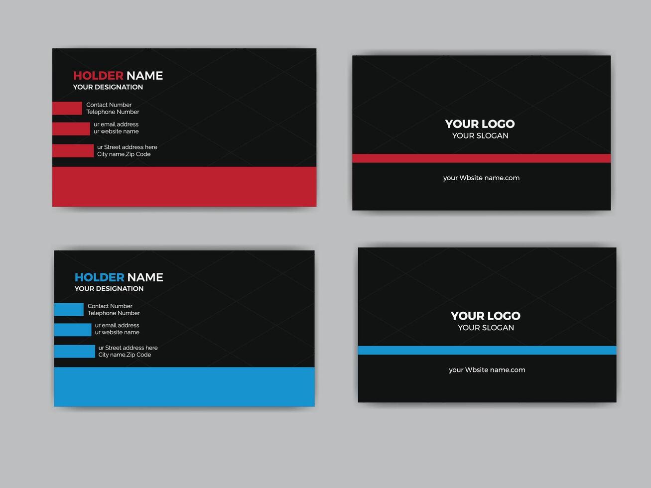 Corporate And Simple Business Card Design vector