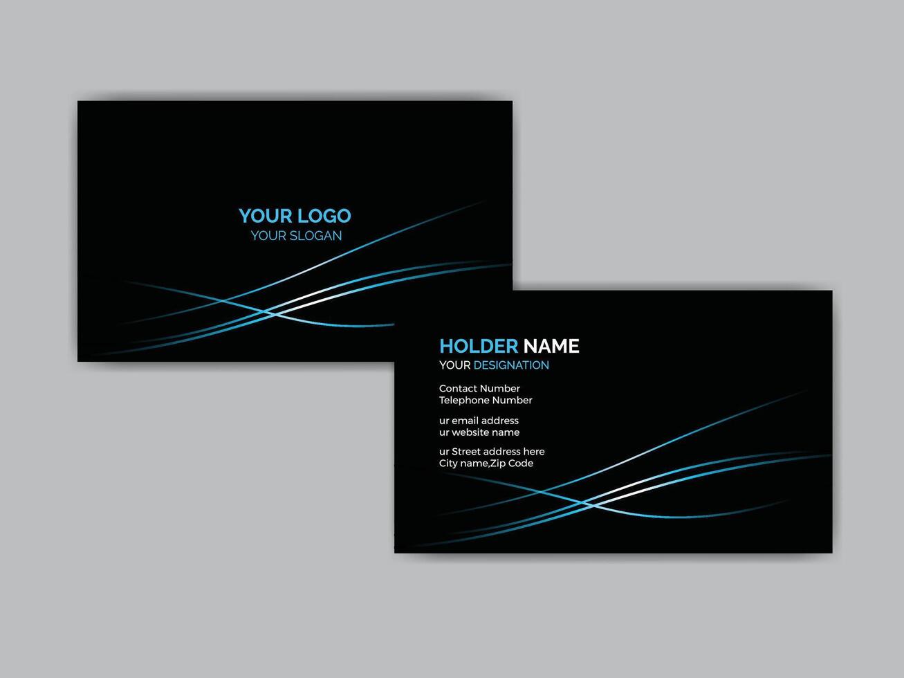 Simple And Unique Business Card Design vector