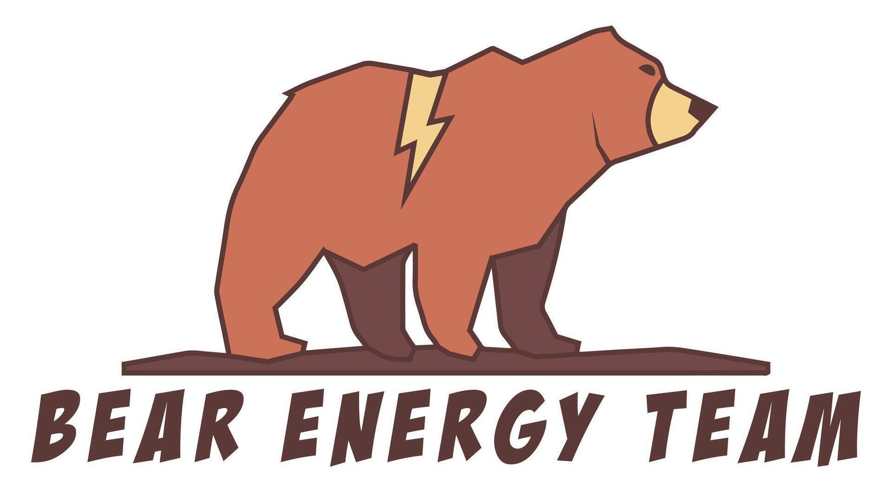 oso energía equipo logo vector