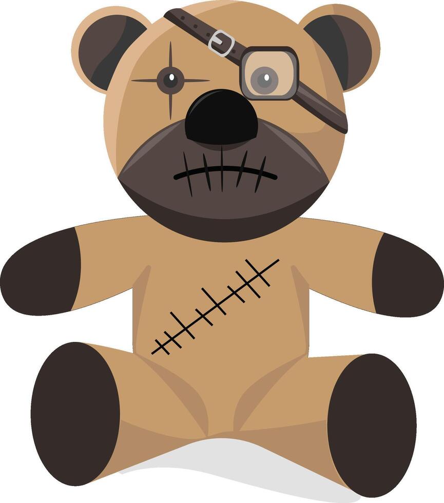 teddy bear illustration suitable for printing on t-shirts vector