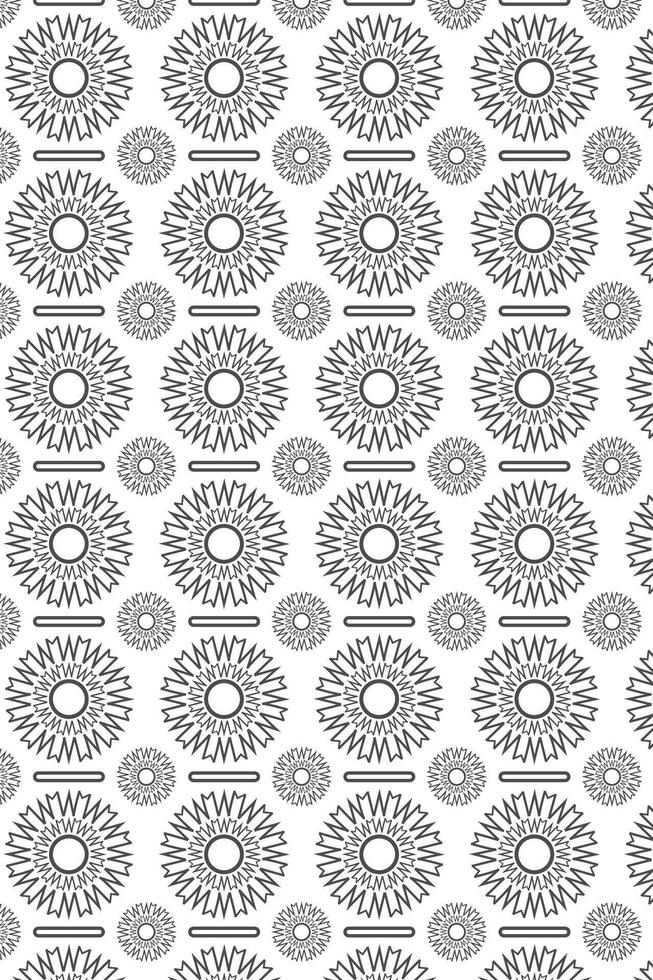 Black and white Floral shapes seamless pattern. illustration vector