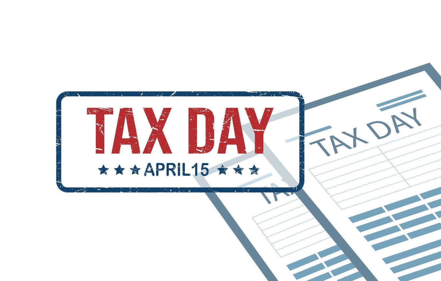 15 April Tax Day isolated on background vector