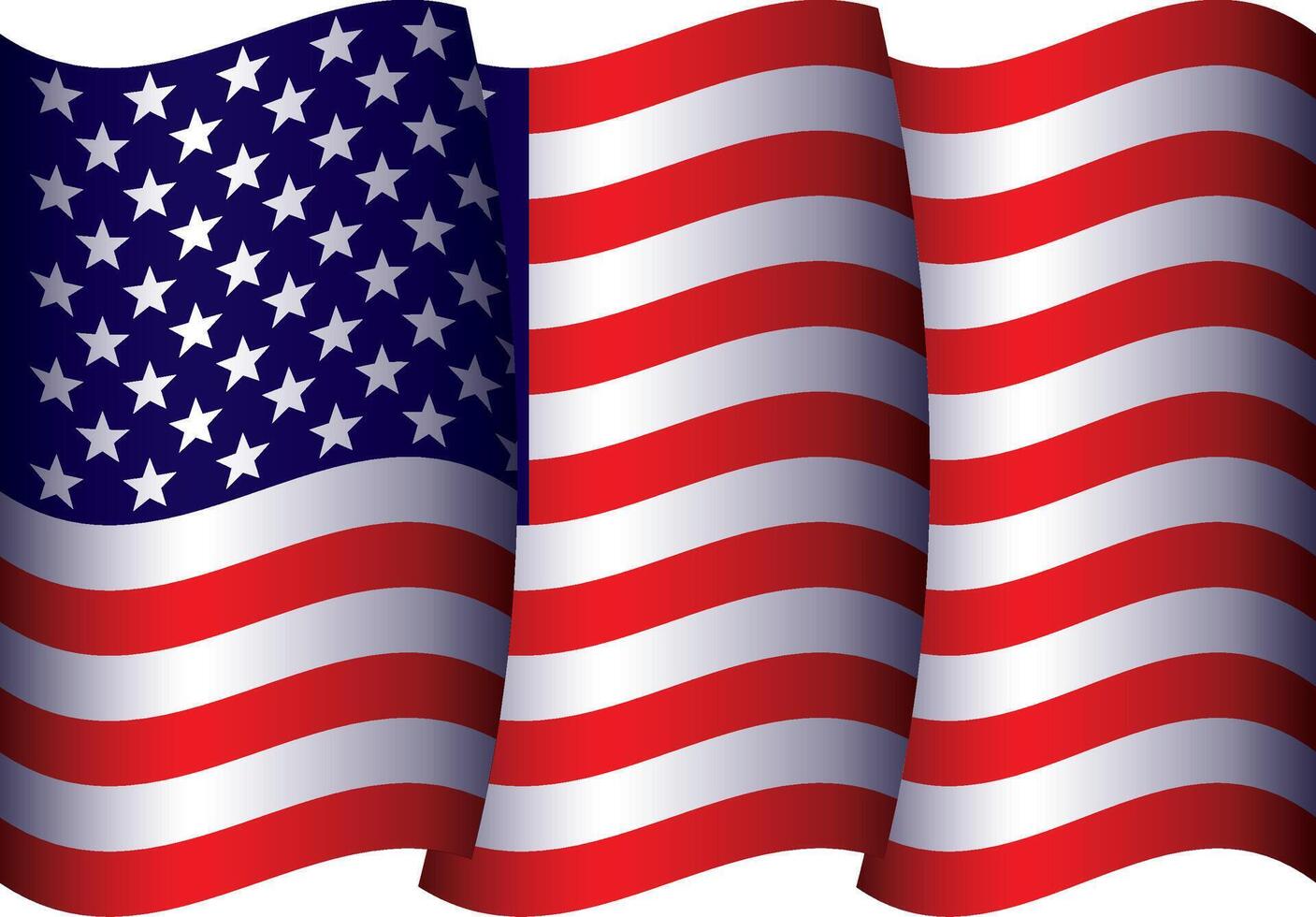 Graphic Asset of the Flag of United States of America Waving vector