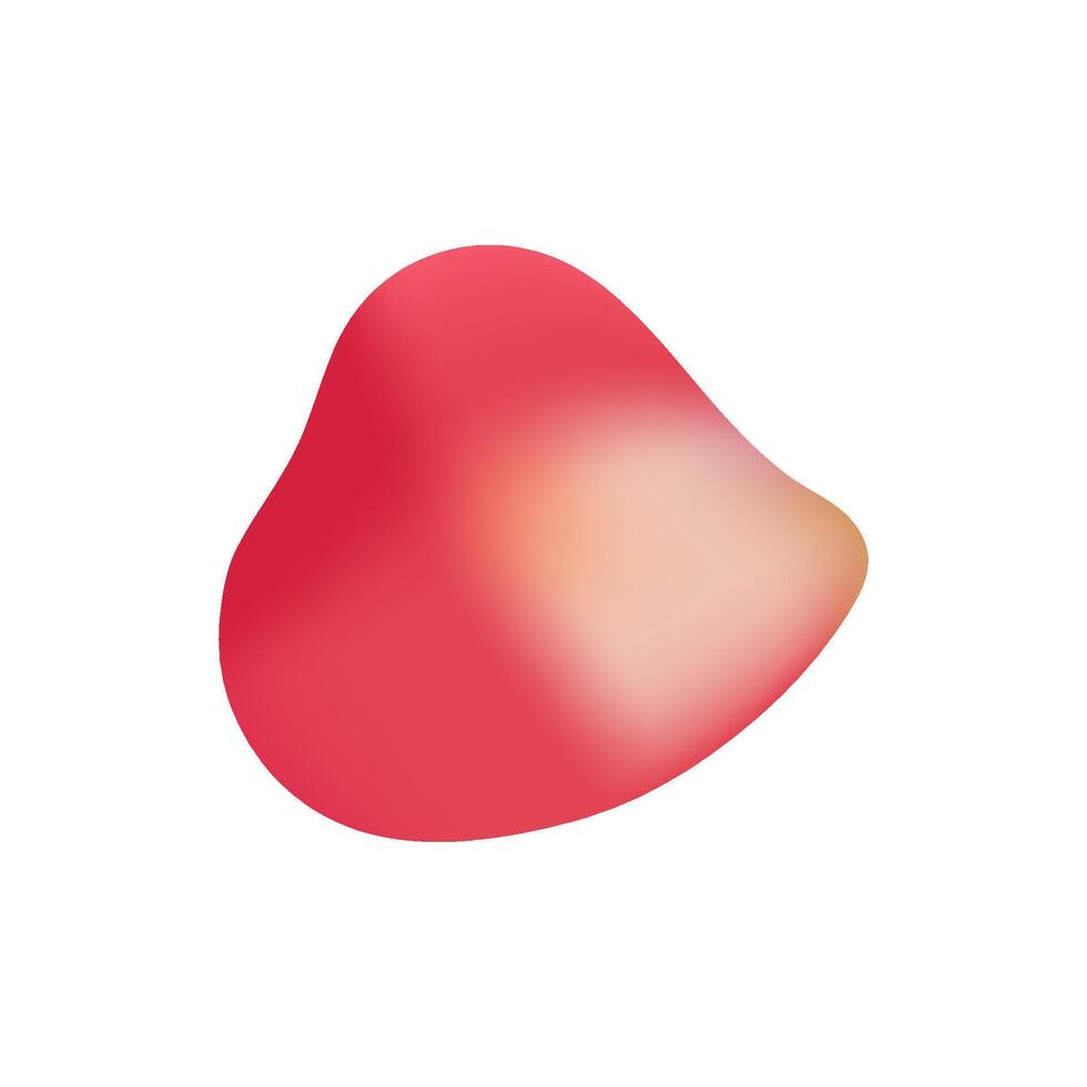 Red realistic rose petal, illustration on white background vector