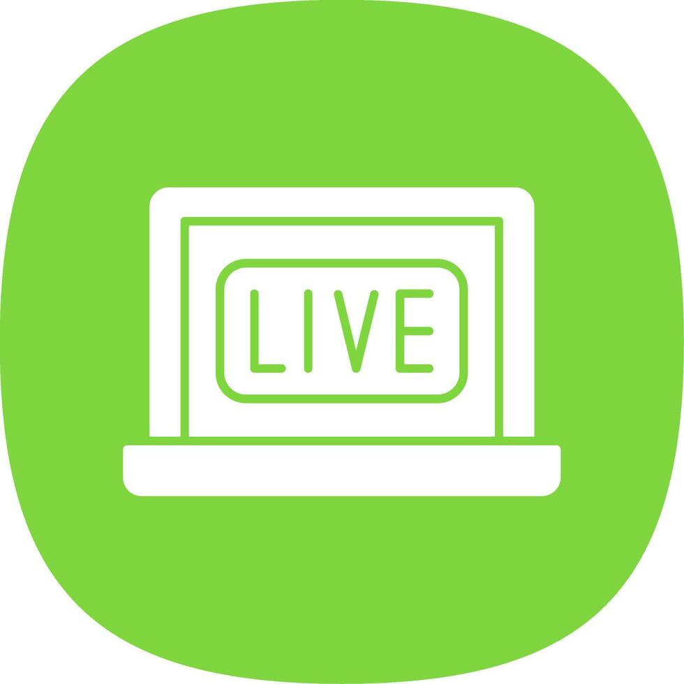 Live Glyph Curve Icon vector