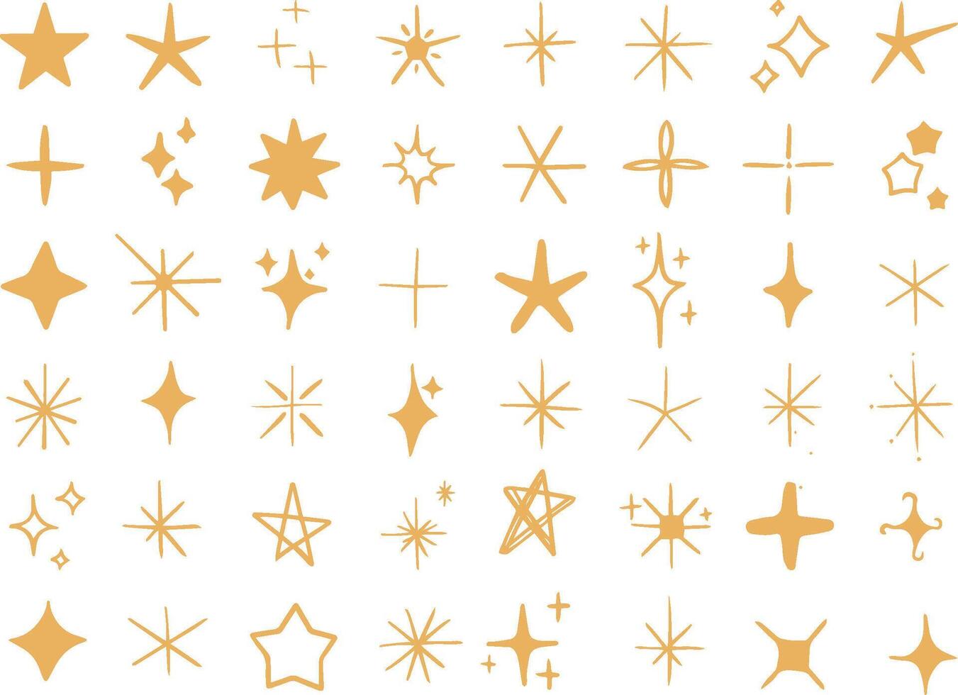 Set of star icons, star symbols. Modern symbols isolated on white background. Linear pictogram pack. vector