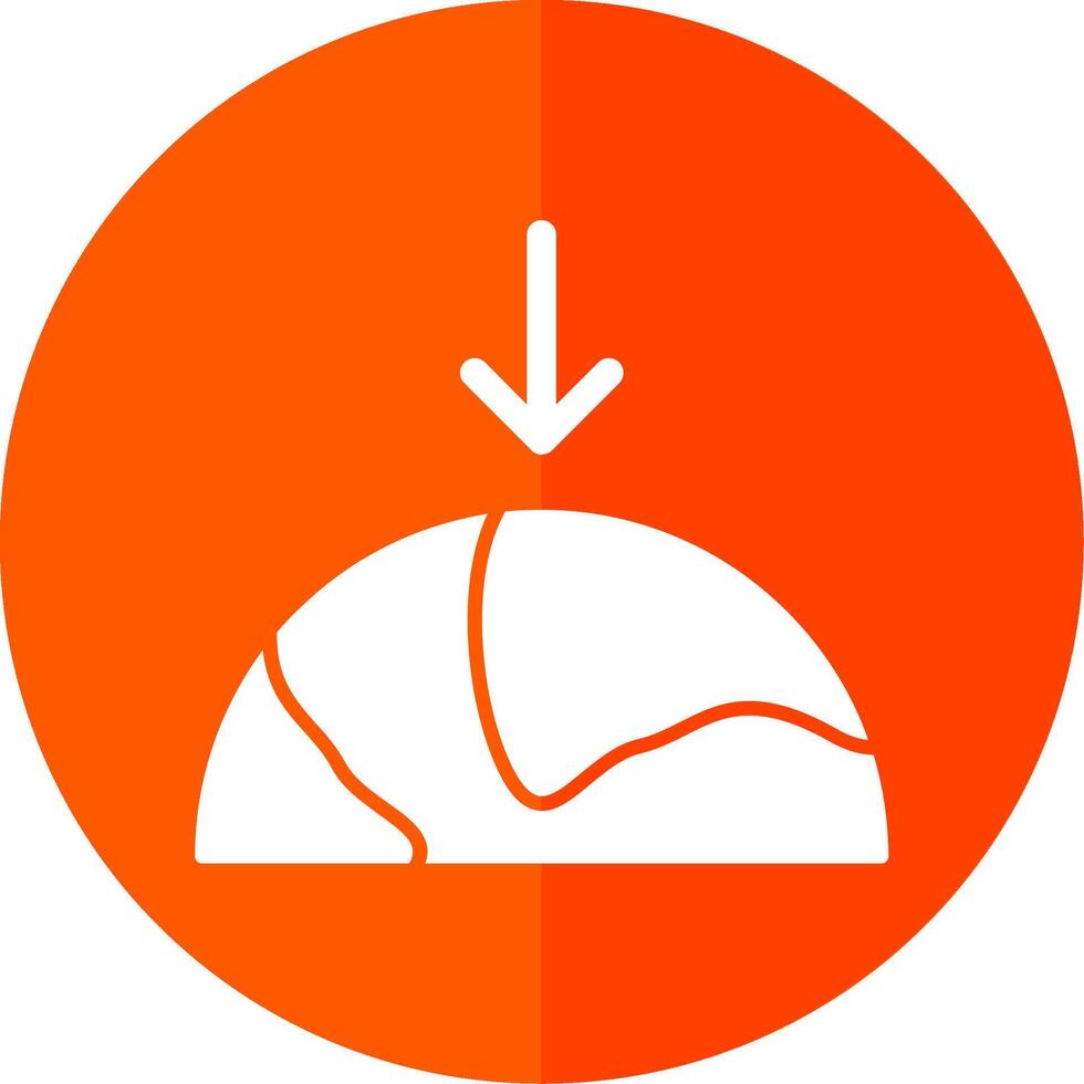 Gravity Glyph Red Circle Icon vector
