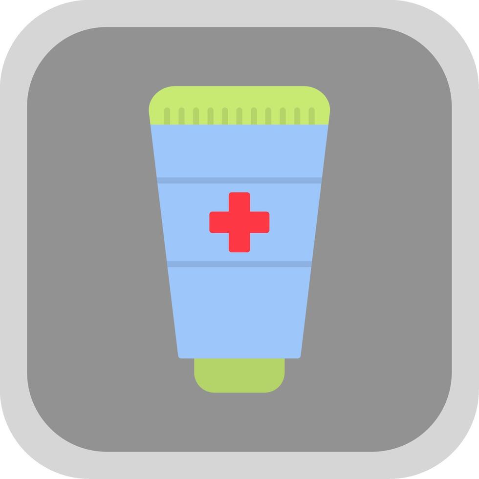 Hand Sanitizer Flat Round Corner Icon vector
