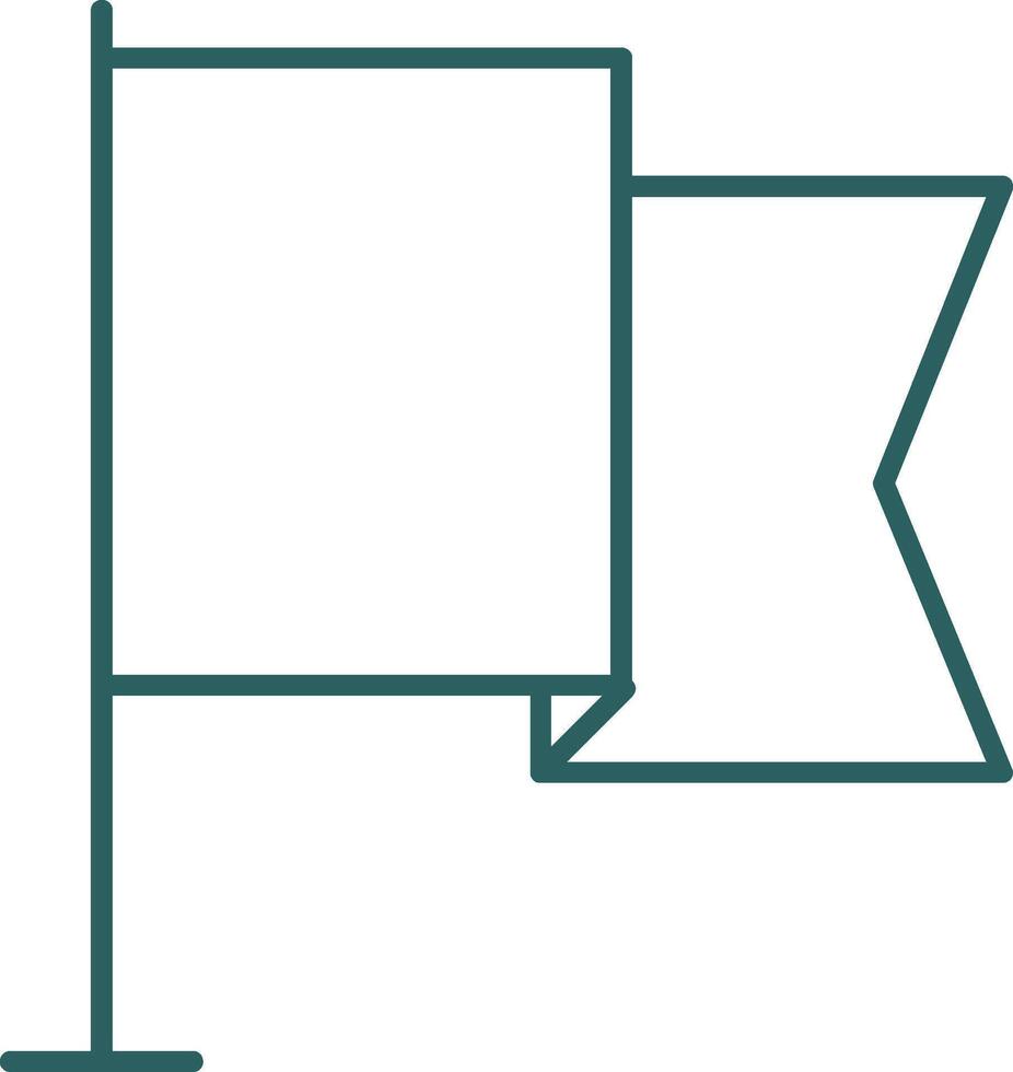 Flag Line Gradient Round Corner Icon vector