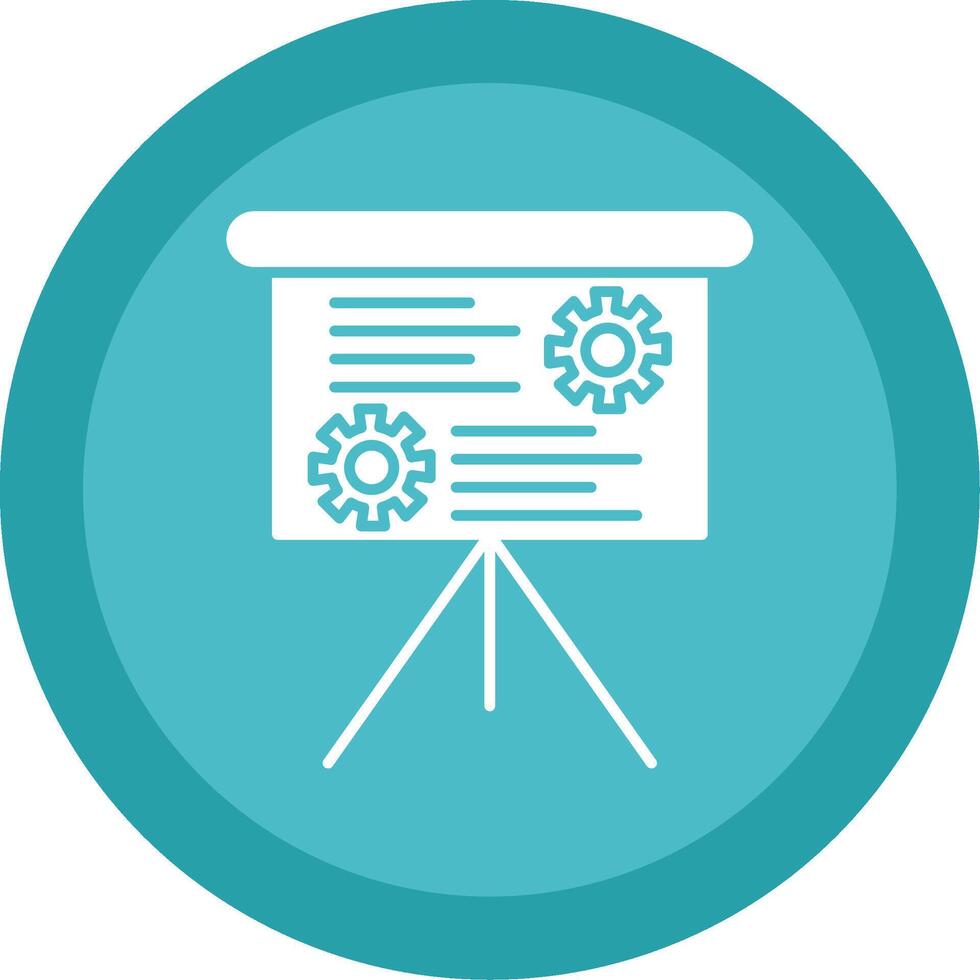 Presentation Glyph Multi Circle Icon vector