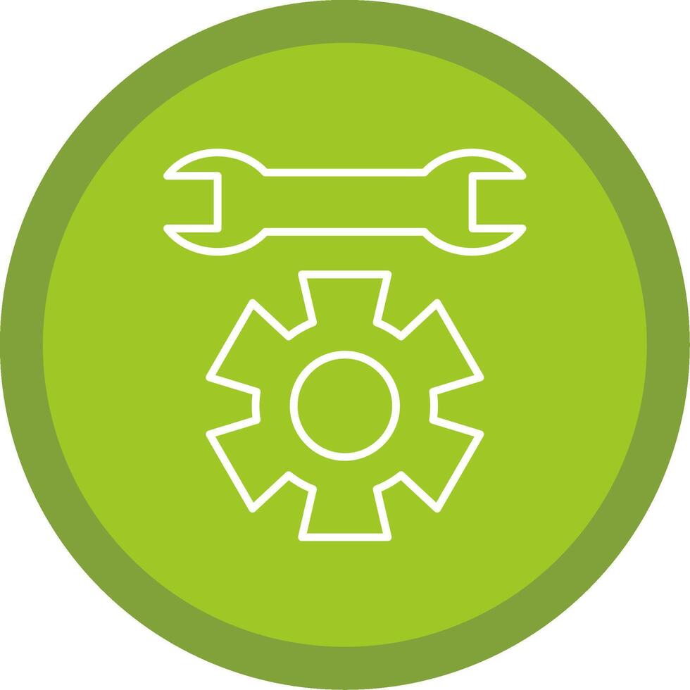 Technical Support Line Multi Circle Icon vector