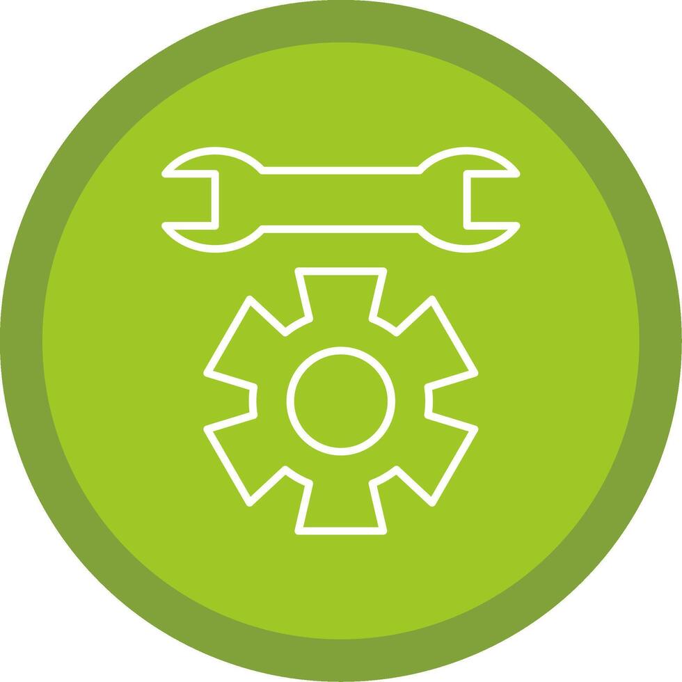 Technical Support Line Multi Circle Icon vector
