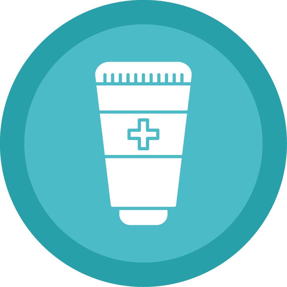 Hand Sanitizer Glyph Multi Circle Icon vector