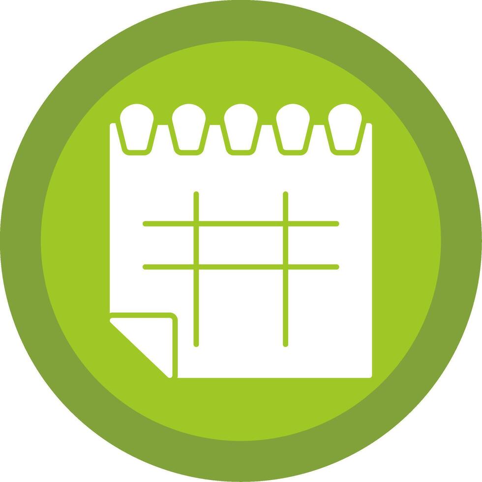 Schedule Glyph Multi Circle Icon vector
