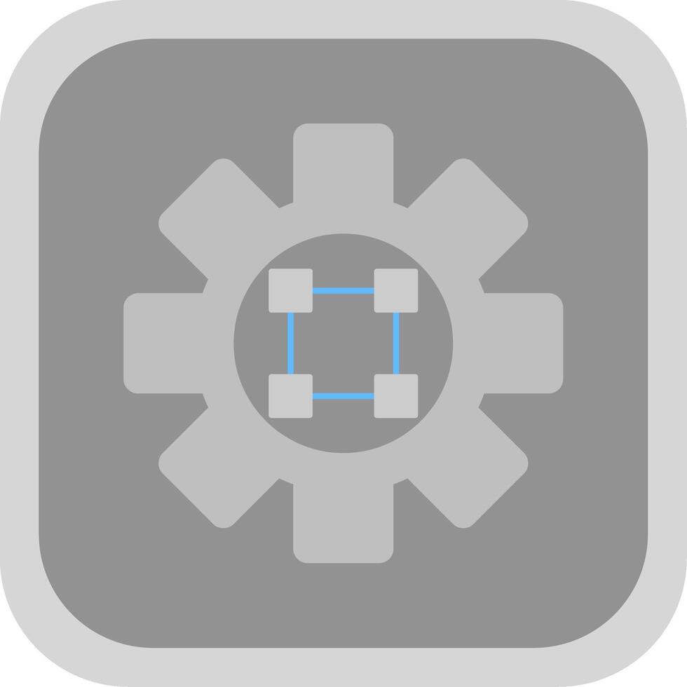 Text Editor Flat Round Corner Icon vector