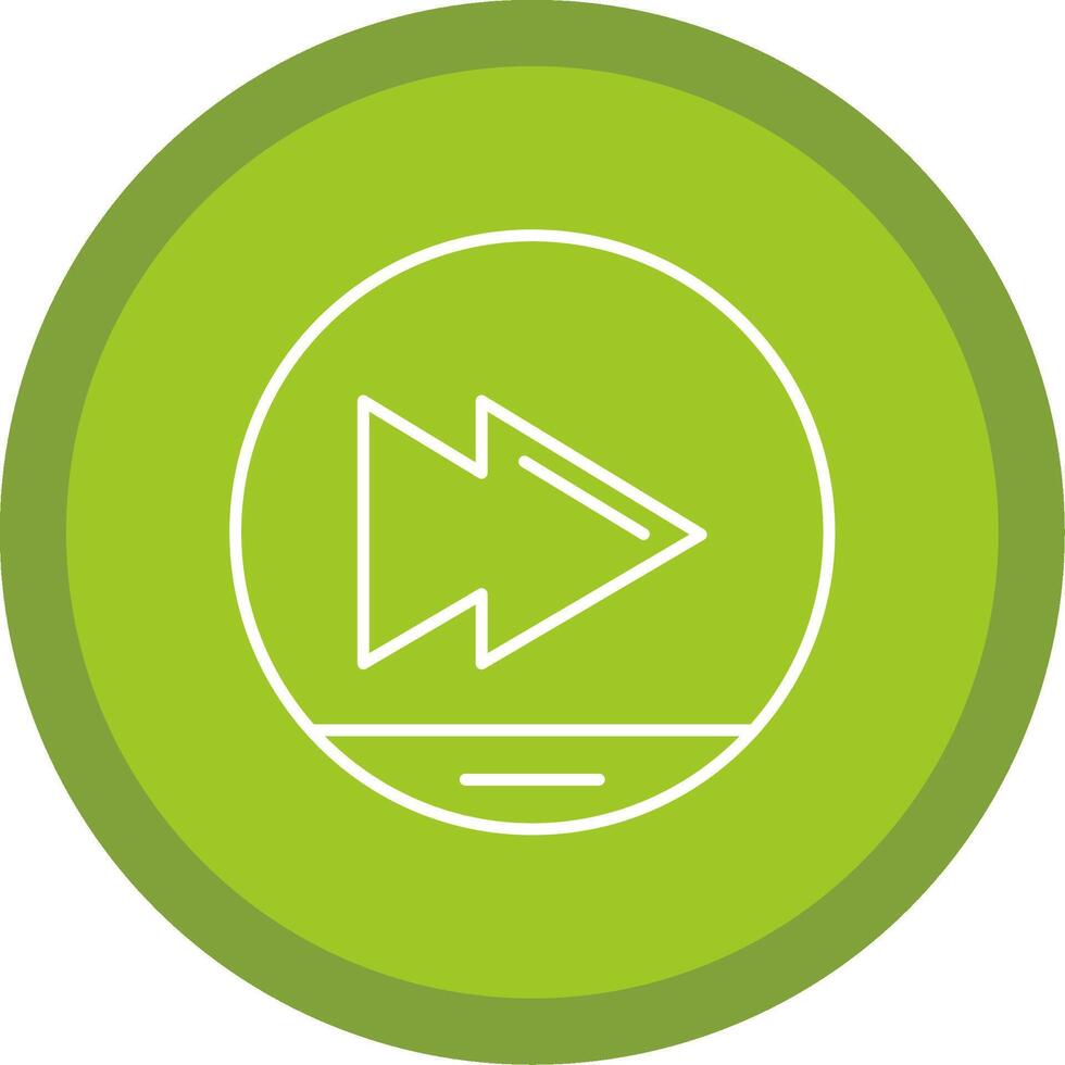 Skip Line Multi Circle Icon vector
