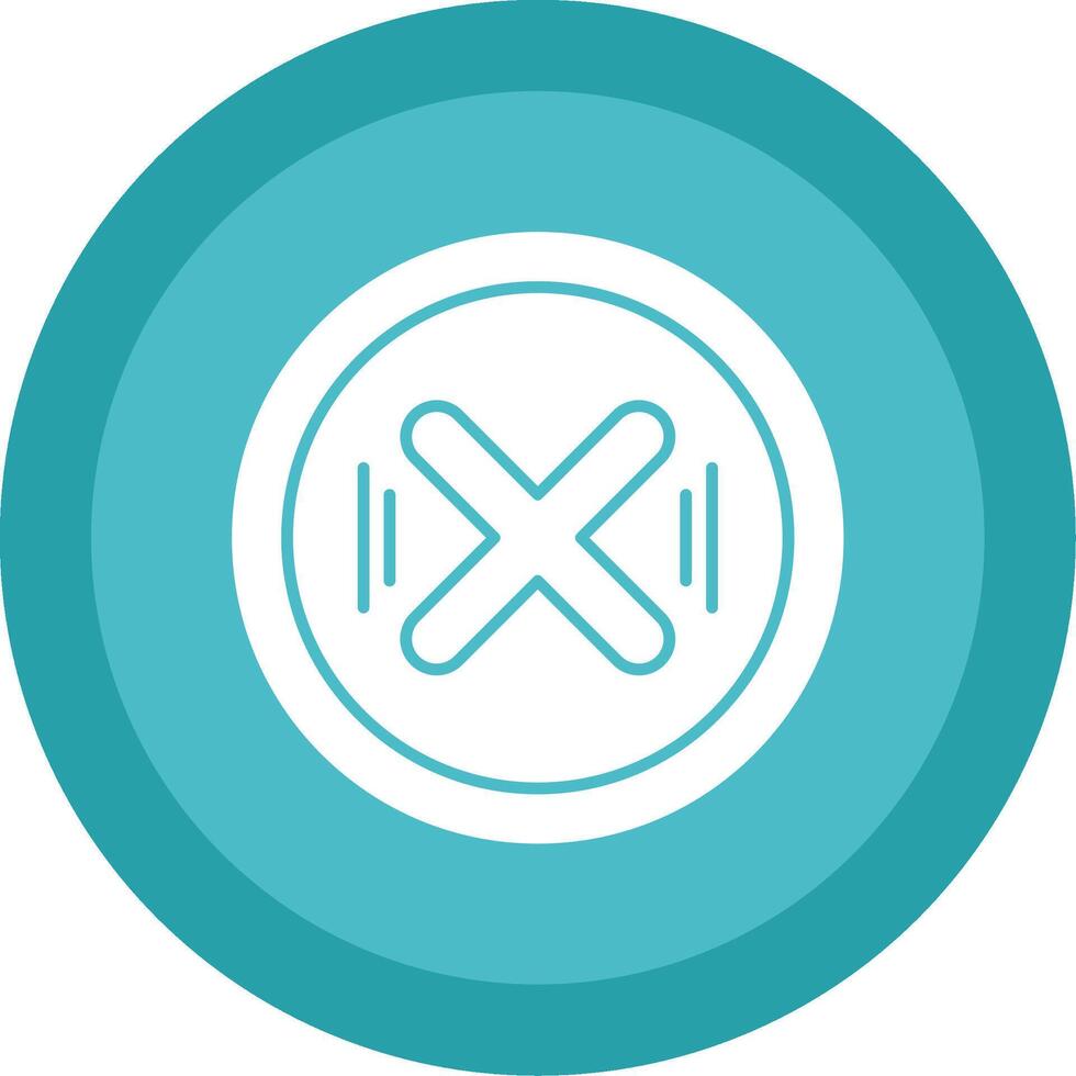 Cancel Glyph Multi Circle Icon vector