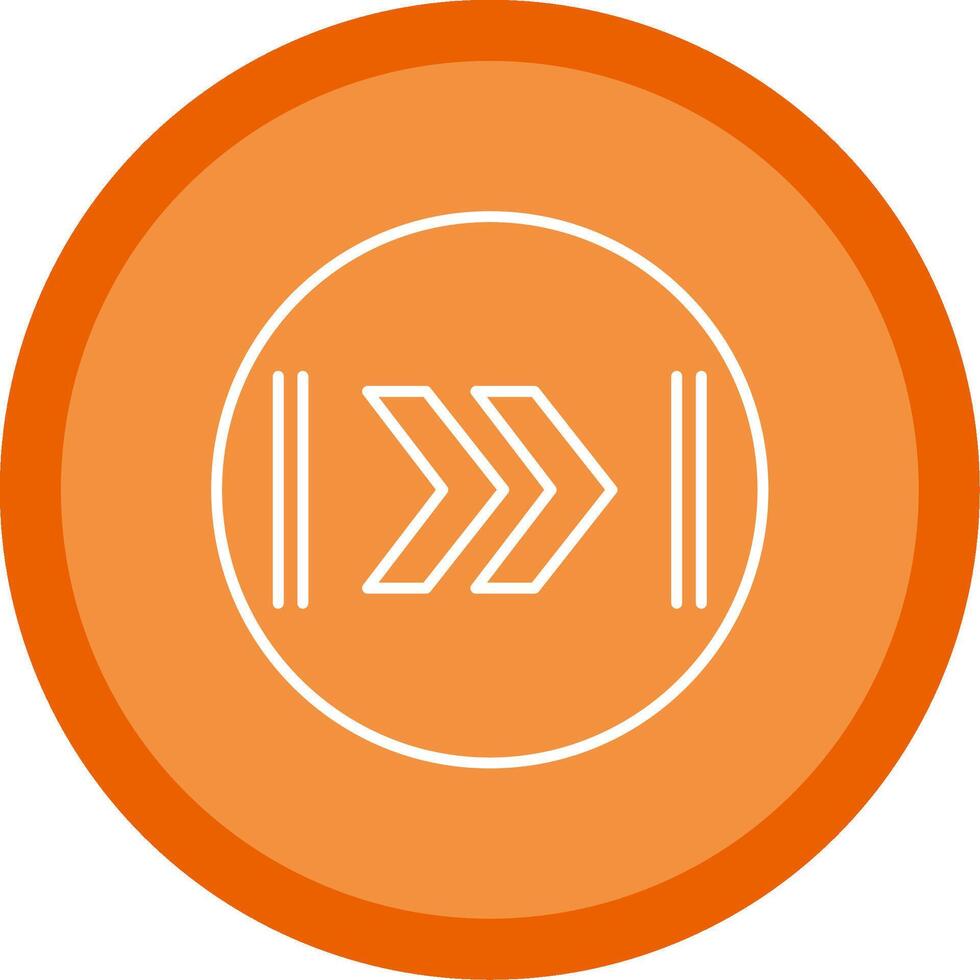 Fast Forward Line Multi Circle Icon vector