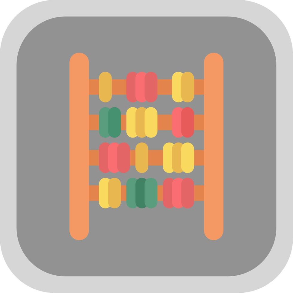 Abacus Flat Round Corner Icon vector