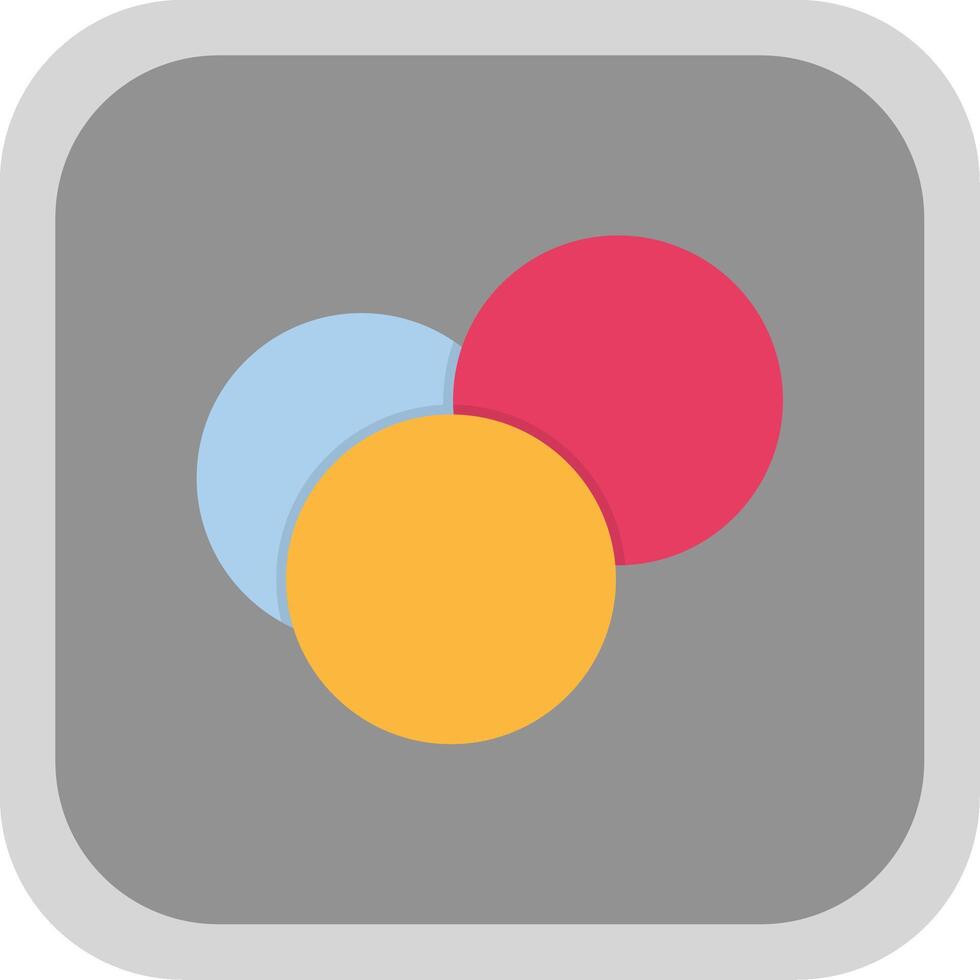 Intersection Flat Round Corner Icon vector