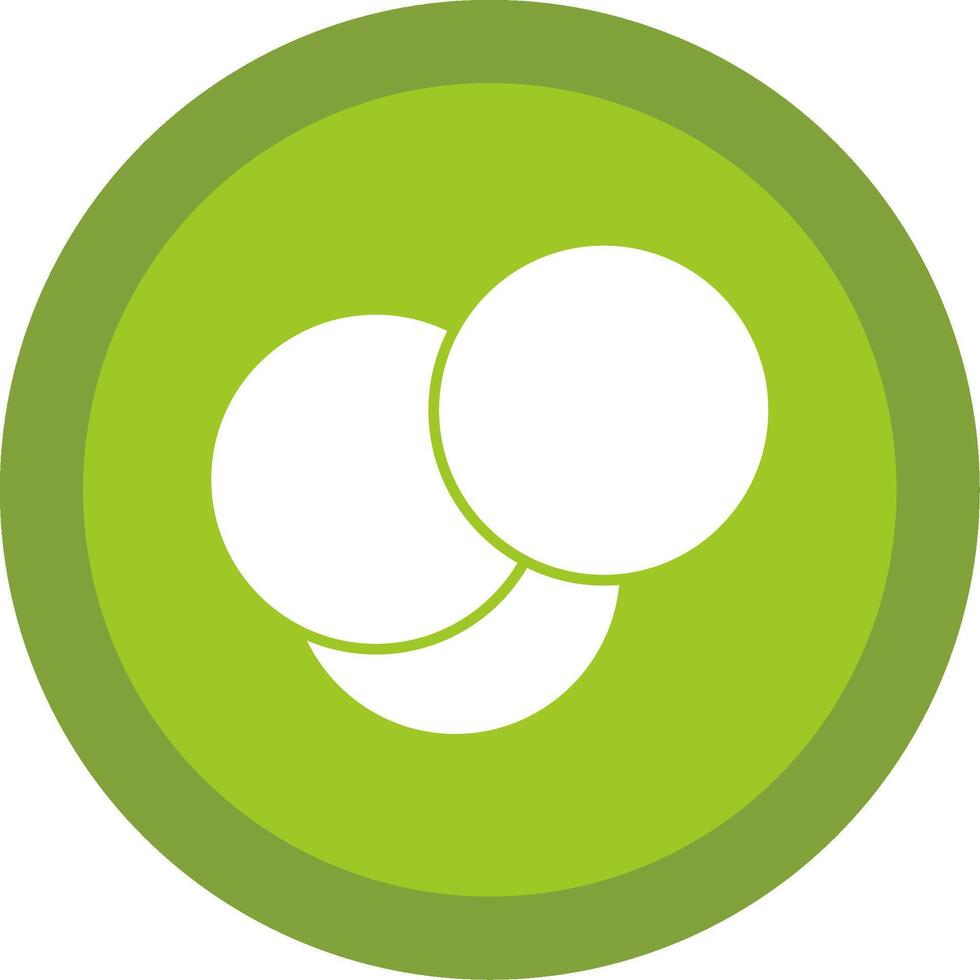 Intersection Glyph Multi Circle Icon vector