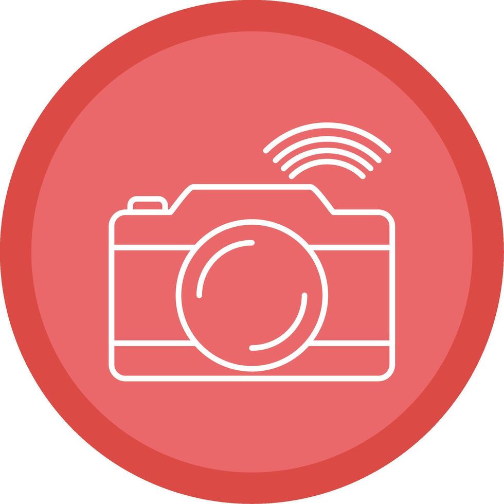 Camera Line Multi Circle Icon vector